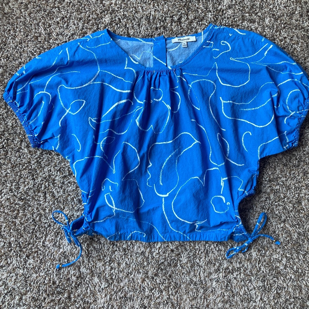 Madewell Blue Crop Top
